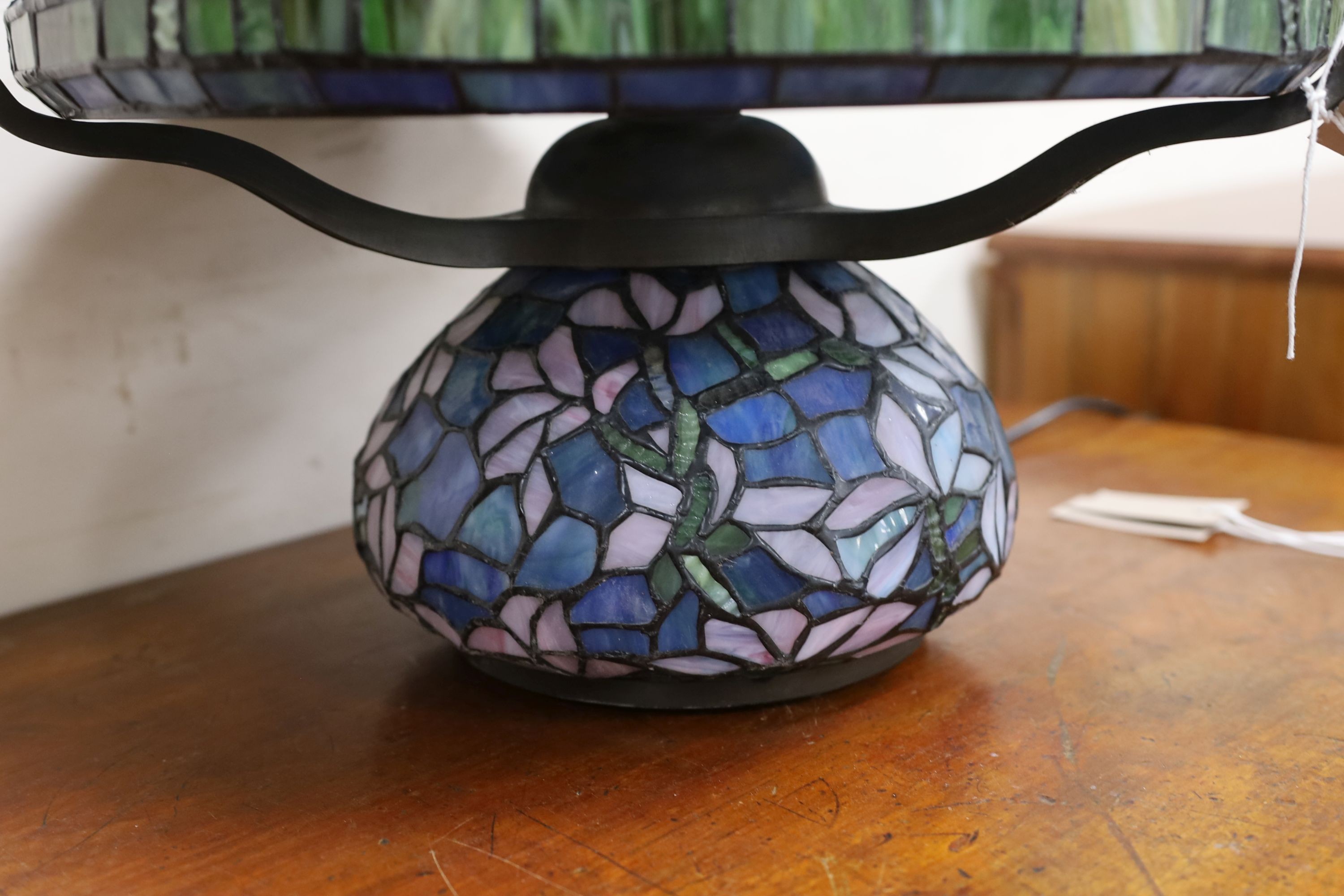 A Tiffany style table lamp, height 42cm